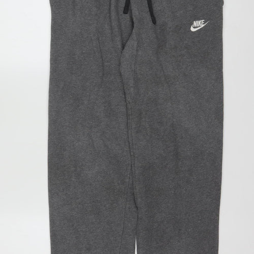 Nike Men's Grey Fleece Sweatpants M Regular Fit Drawstring Activewear