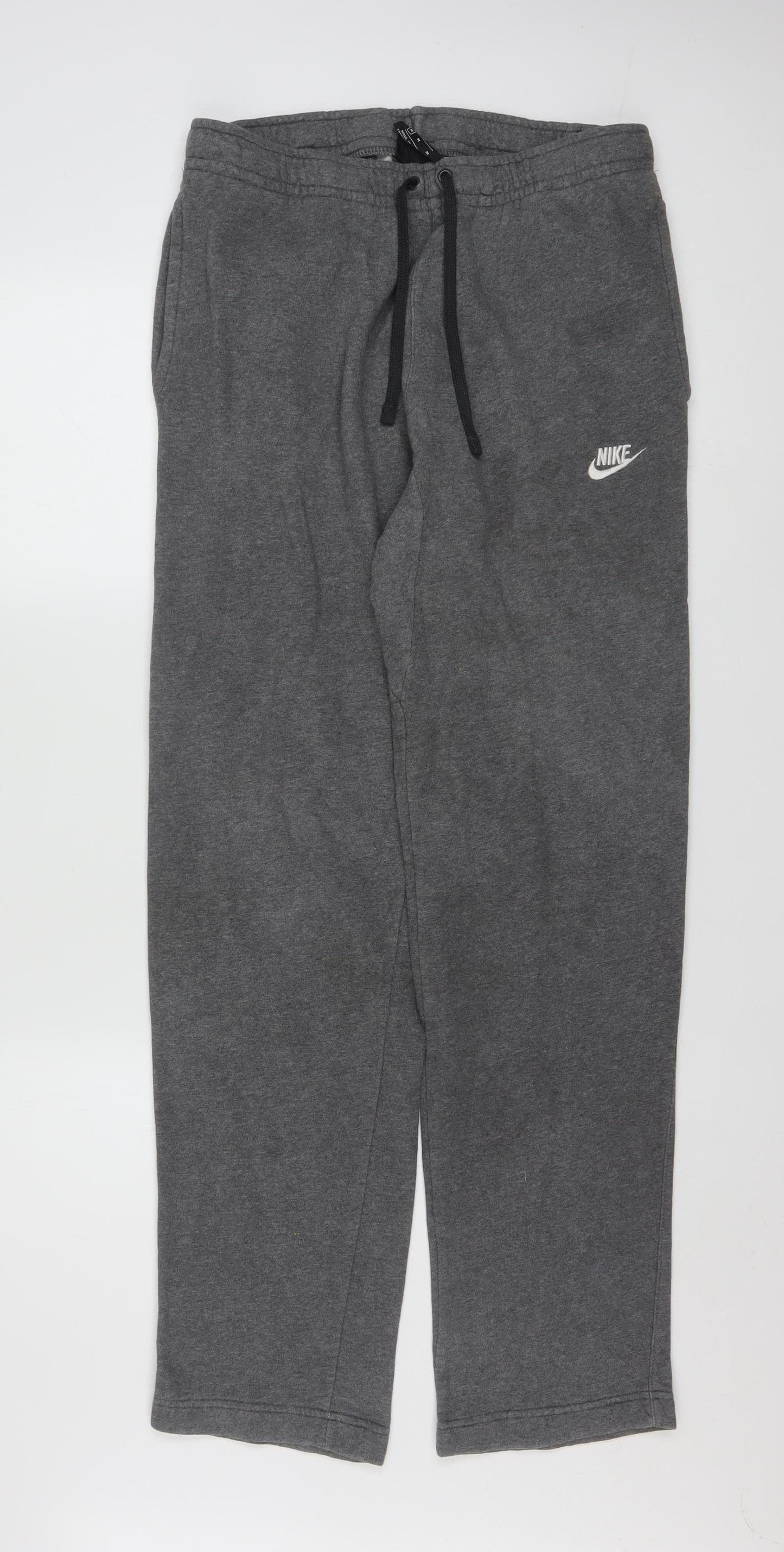 Nike Men's Grey Fleece Sweatpants M Regular Fit Drawstring Activewear