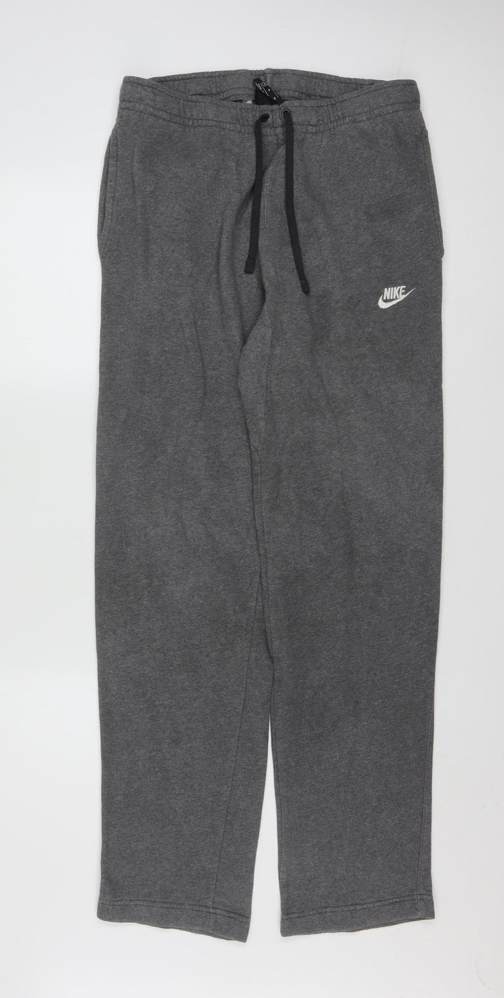 Nike Men's Grey Fleece Sweatpants M Regular Fit Drawstring Activewear