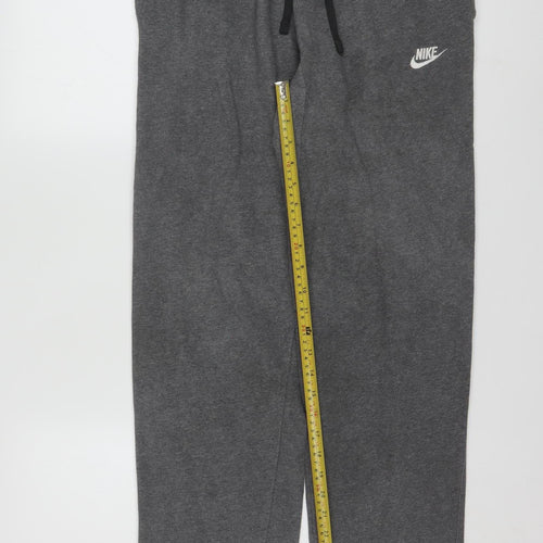 Nike Men's Grey Fleece Sweatpants M Regular Fit Drawstring Activewear