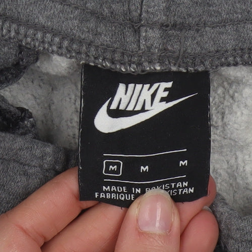 Nike Men's Grey Fleece Sweatpants M Regular Fit Drawstring Activewear