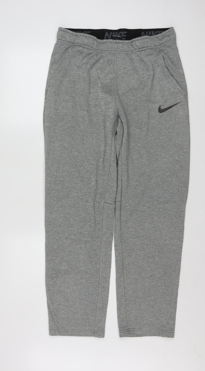 Nike Men's Grey Dri-FIT Tapered Jogger Trousers Size S