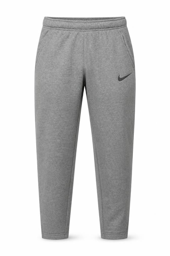 Front view of Nike Men's Grey Dri-FIT Tapered Jogger Trousers, size S