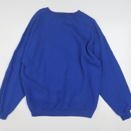 Gildan Women's Blue QUEEN Crown Graphic Pullover Sweatshirt L