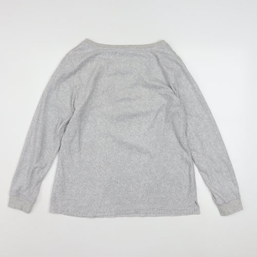 Disney Womens Grey Mickey & Minnie Long Sleeve Pyjama Top M