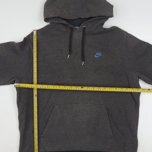 Nike Men's Grey Pullover Hoodie L Regular Fit Sportswear