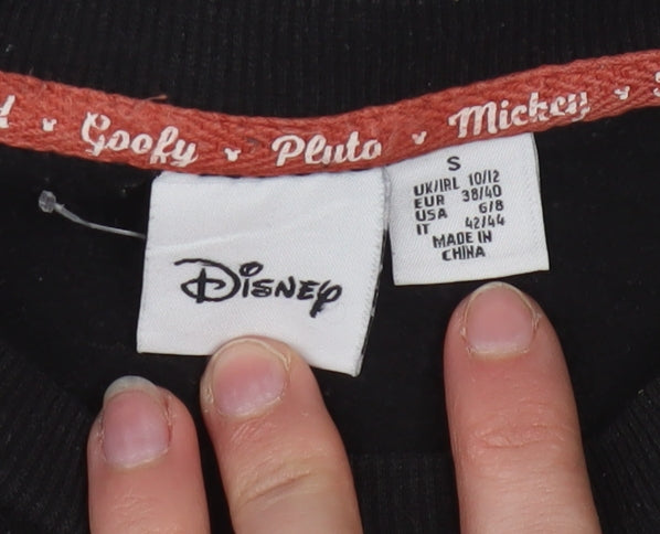 Disney Women's Black Small Mickey Pluto Donald Goofy Sweatshirt