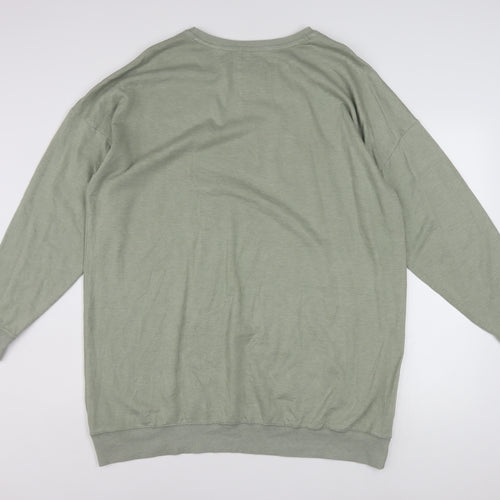 Disney Women Green Pinocchio Sweatshirt Size 12-14 Crew Neck Pullover