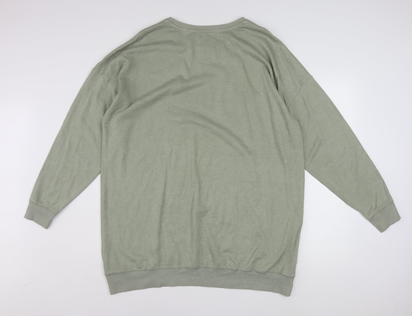 Disney Women Green Pinocchio Sweatshirt Size 12-14 Crew Neck Pullover