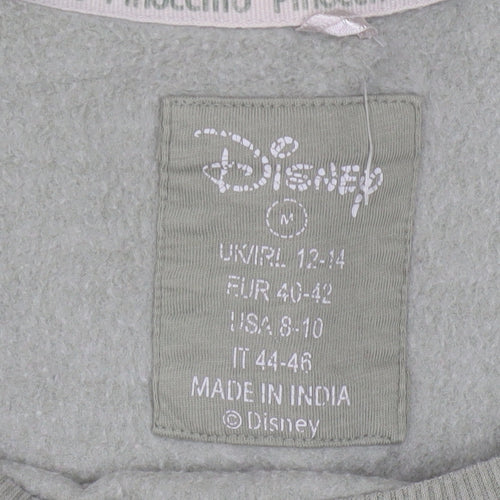 Disney Women Green Pinocchio Sweatshirt Size 12-14 Crew Neck Pullover