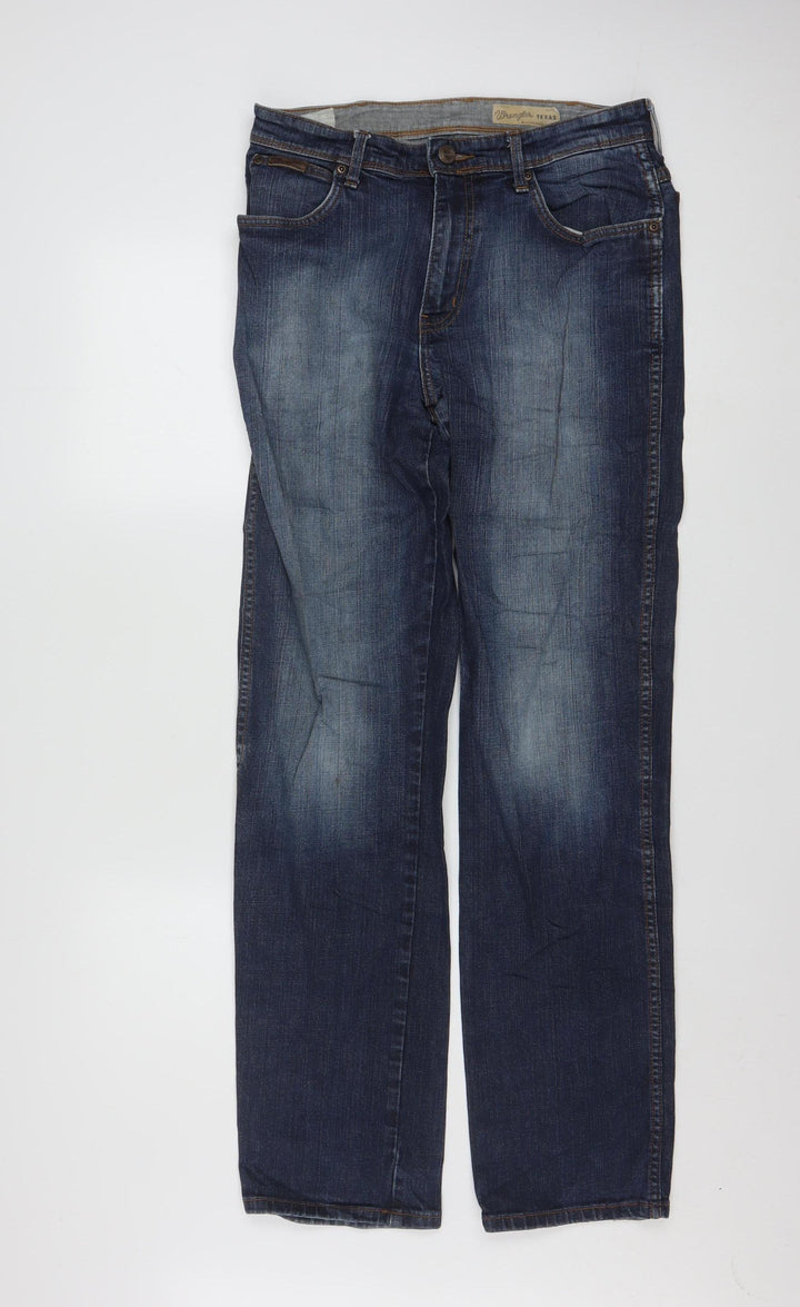 Wrangler Men's Blue Texas Stretch Straight Jeans W32 L34