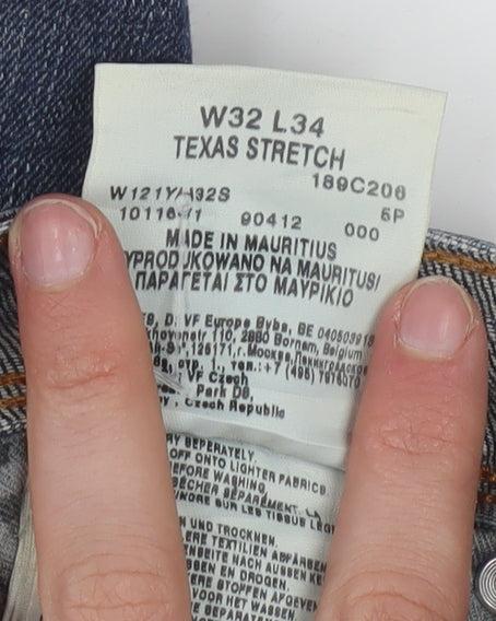 Wrangler Men's Blue Texas Stretch Straight Jeans W32 L34