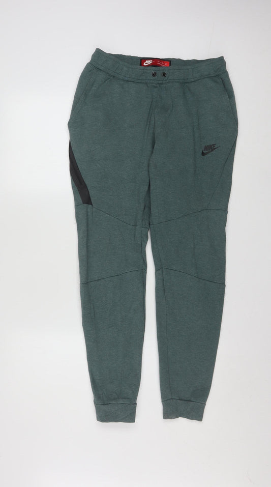 Nike Men's Green Jogger Sweatpants Size S Regular Fit Cotton Blend