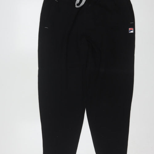 FILA Men's Black Jogger Sweatpants L Jersey Cotton Blend