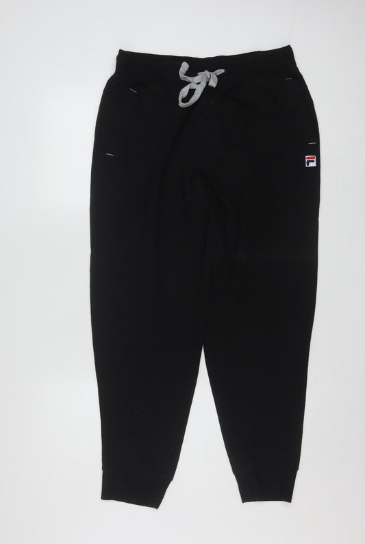 FILA Men's Black Jogger Sweatpants L Jersey Cotton Blend