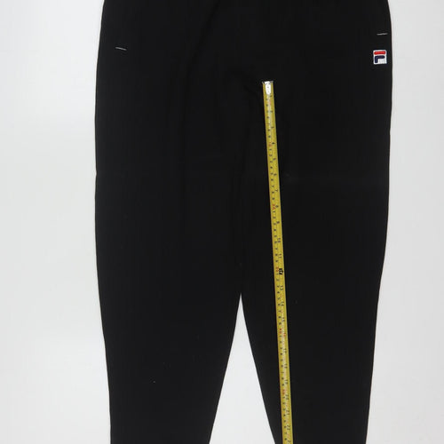 FILA Men's Black Jogger Sweatpants L Jersey Cotton Blend