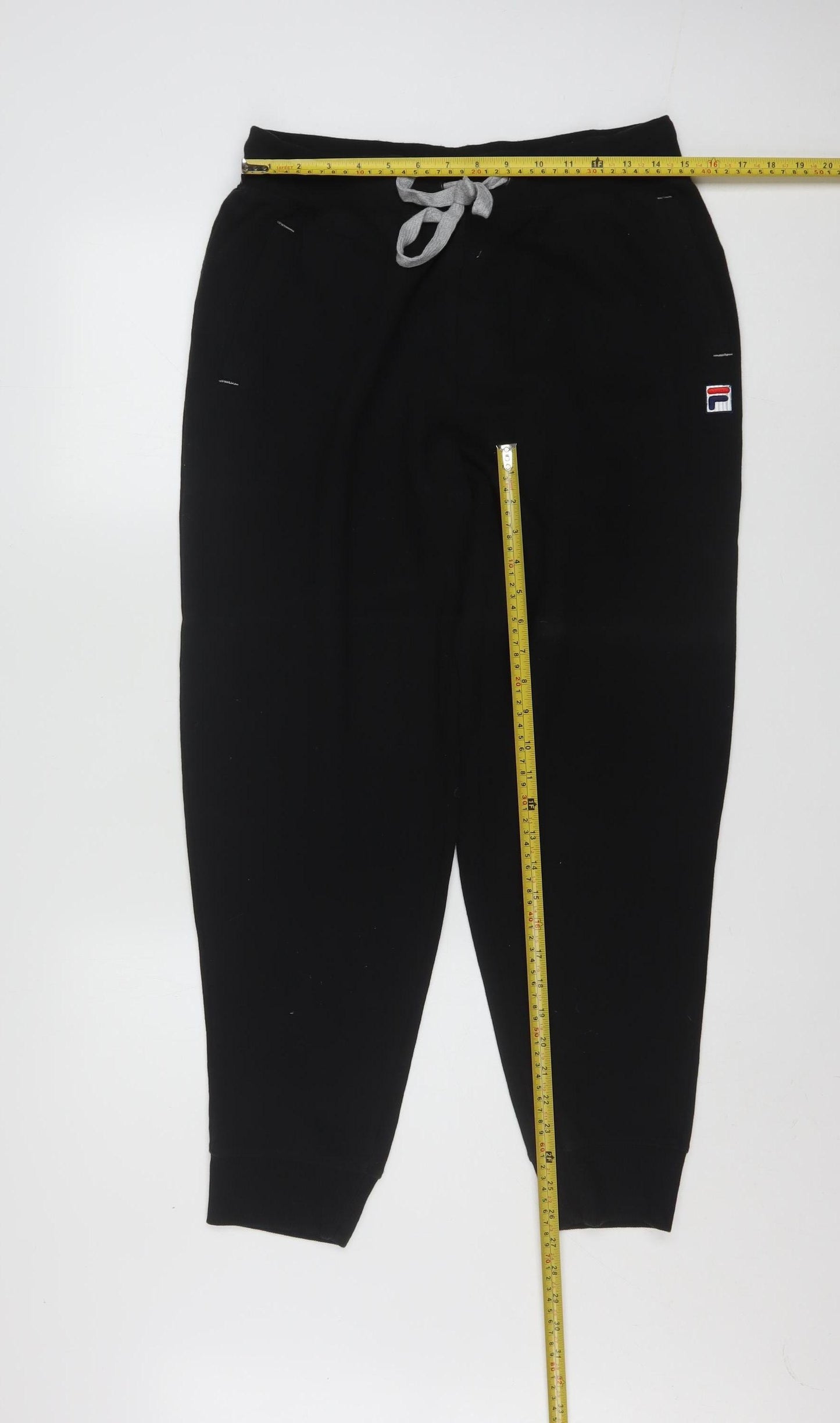 FILA Men's Black Jogger Sweatpants L Jersey Cotton Blend