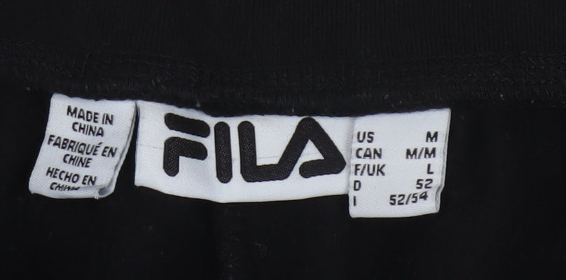 FILA Men's Black Jogger Sweatpants L Jersey Cotton Blend