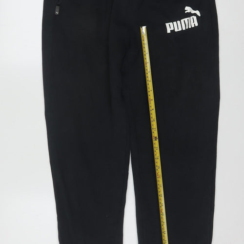 Puma Men's Black Jogger Sweatpants Trousers Size M Regular Fit