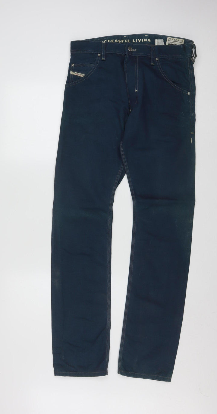 Diesel Men's Blue Krooley Slim Fit Jeans W28 L32 Denim