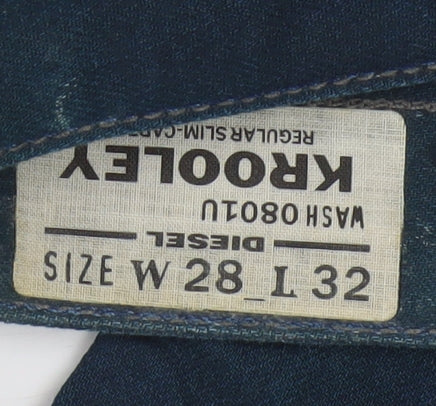Diesel Men's Blue Krooley Slim Fit Jeans W28 L32 Denim