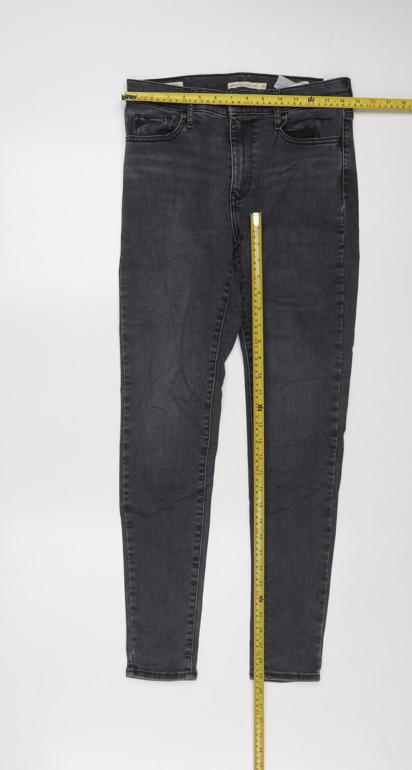 Levi's Women Grey 720 High Rise Super Skinny Jeans Size 28