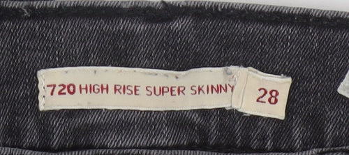 Levi's Women Grey 720 High Rise Super Skinny Jeans Size 28