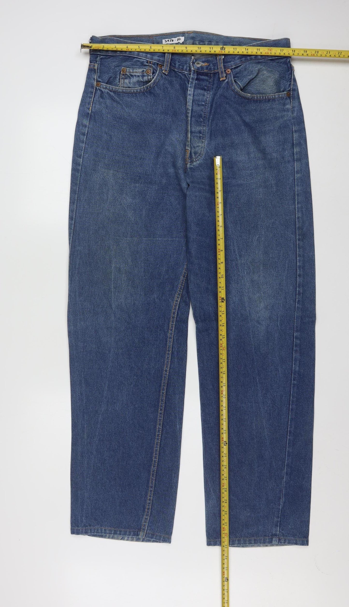Levi's 501 Men's Blue Straight Leg Jeans W38 L36 Cotton Denim