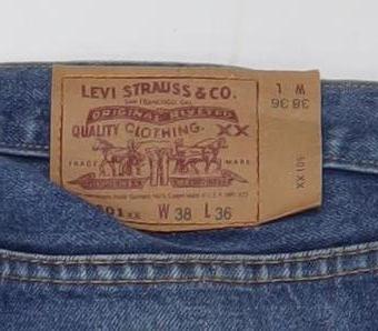 Levi's 501 Men's Blue Straight Leg Jeans W38 L36 Cotton Denim