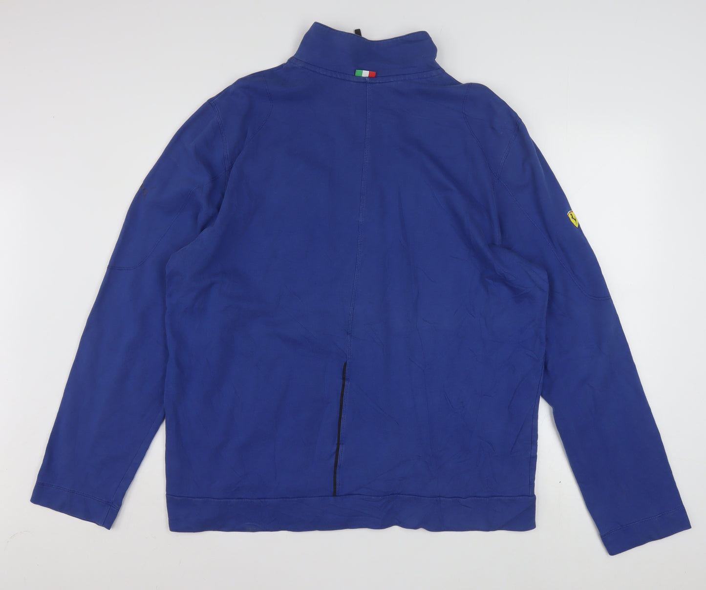 Puma Men's Blue XL 1/4 Zip Ferrari Logo Sweatshirt Pullover