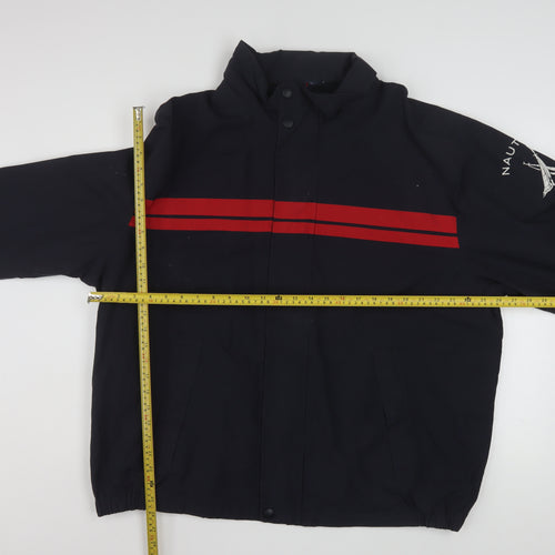 Nautica Men’s Blue Red Stripe 2XL Windbreaker Jacket