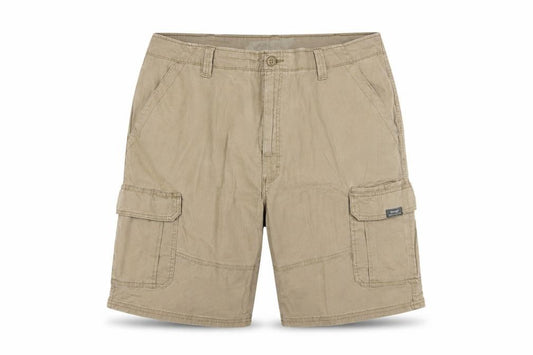 Wrangler Men Beige Cargo Shorts 42 in Regular Fit Cotton Blend