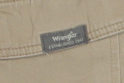 Wrangler Men Beige Cargo Shorts 42 in Regular Fit Cotton Blend