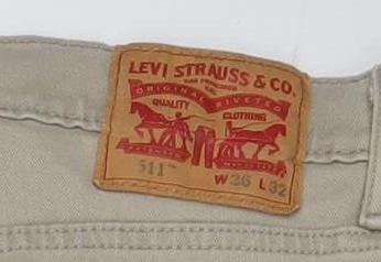 Levi Strauss Men's Beige 511 Slim Fit Chino Jeans W36 L32