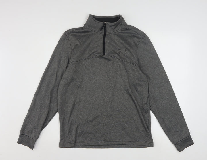 Under Armour Men’s Grey 1/2 Zip ColdGear Pullover Sweatshirt Size S