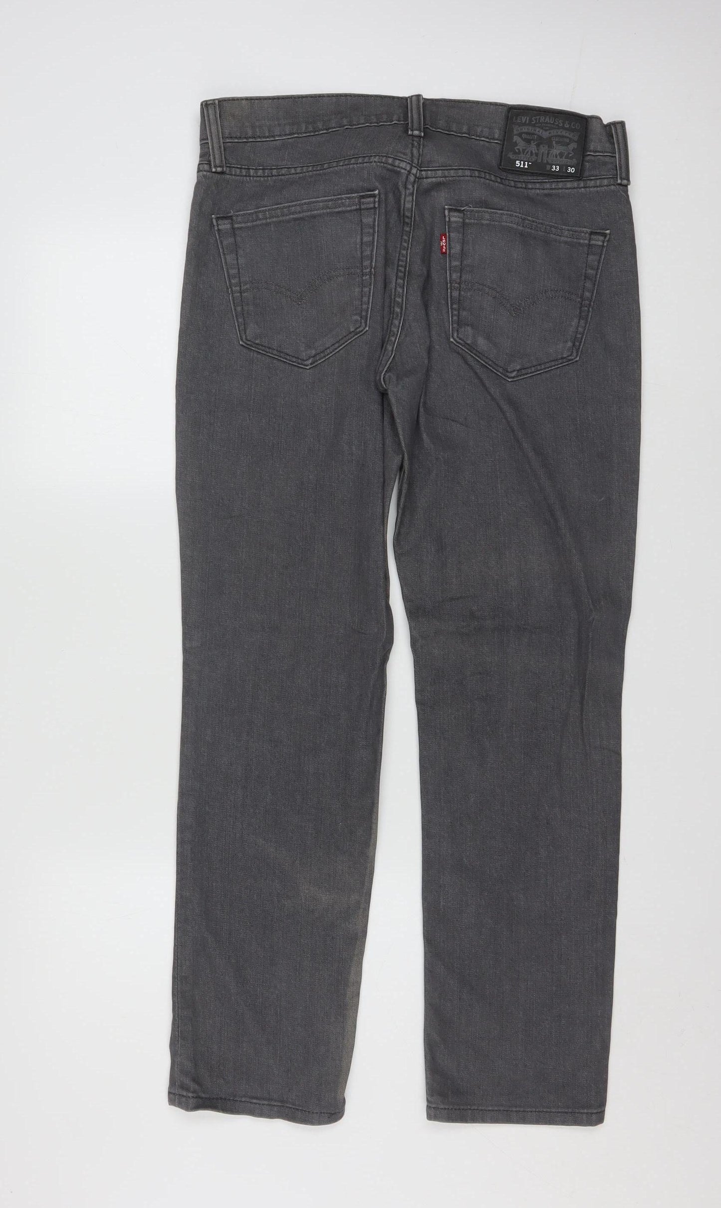Levi's Men's Grey 511 Slim Straight Denim Jeans 33x30