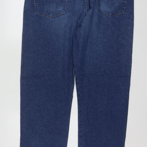 Wrangler Men's Blue Regular Fit Straight Leg Jeans 40x30