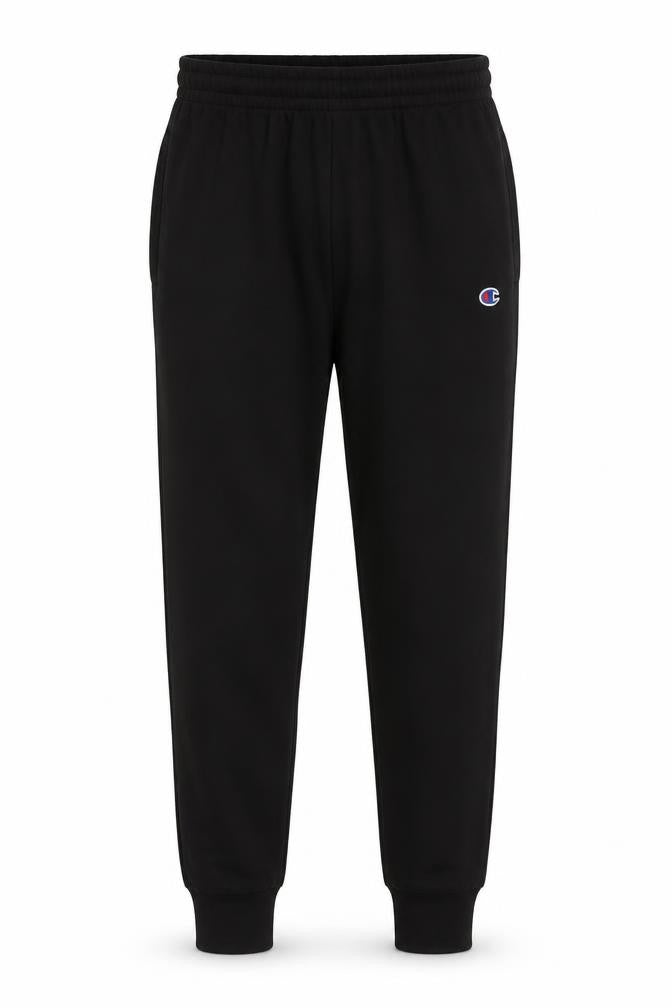Champion Men's Black Fleece Jogger Trousers L Regular Fit