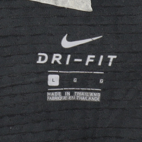Nike Men's Black Dri-FIT 1/2 Zip Running Sweatshirt Size L