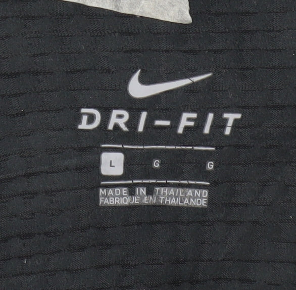 Nike Men's Black Dri-FIT 1/2 Zip Running Sweatshirt Size L