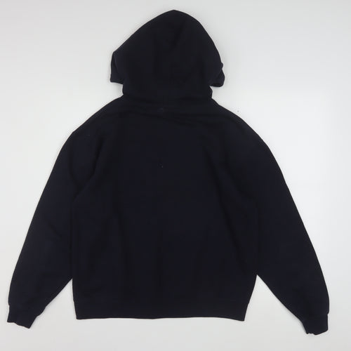 Fila Boys Black XL Pullover Hoodie with Logo and Colourblock Design