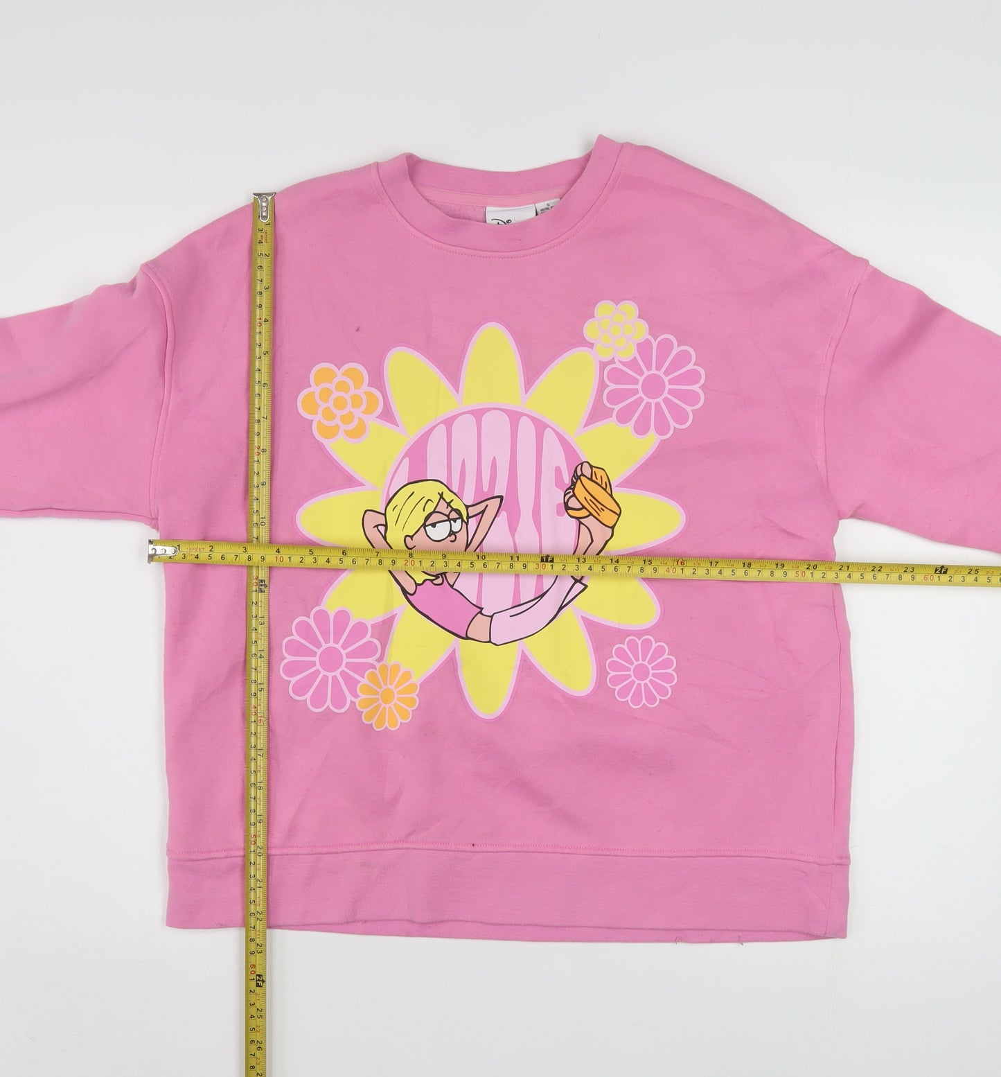 Disney Womens Pink Lizzie McGuire Graphic Pullover Sweatshirt Size S