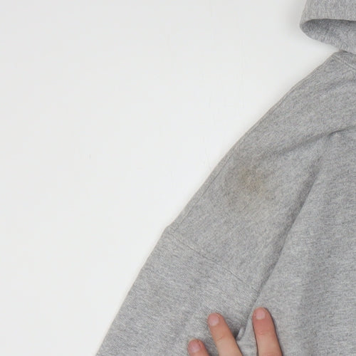 Champion Womens Grey Pullover Hoodie Small Athletic Logo Sweatshirt