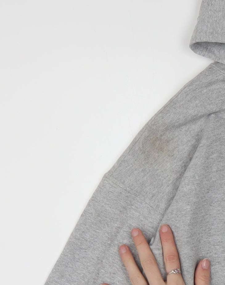 Champion Womens Grey Pullover Hoodie Small Athletic Logo Sweatshirt