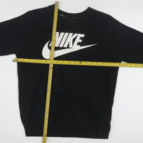 Nike Men’s Black XS Pullover Sweatshirt Graphic Logo Crew Neck