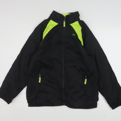 Champion Women's Black Neon Windbreaker Jacket Size 14