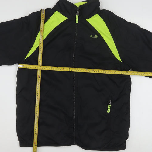 Champion Women's Black Neon Windbreaker Jacket Size 14