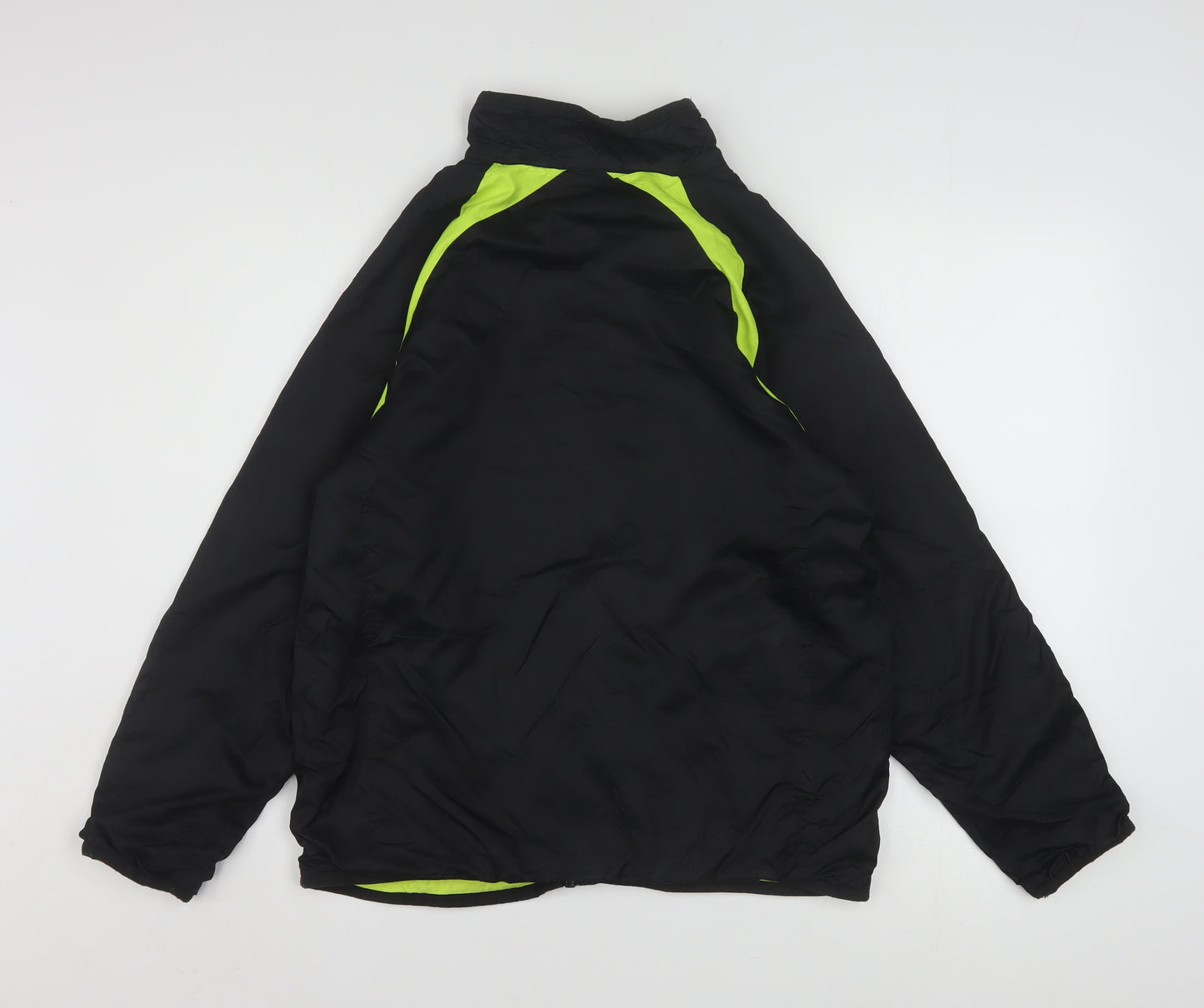 Champion Women's Black Neon Windbreaker Jacket Size 14