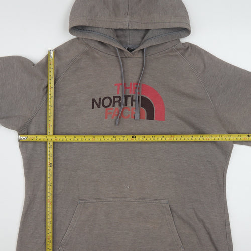The North Face Womens Brown XL Pullover Hoodie with Logo Print