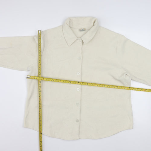 L.L.Bean Women's Ivory Fleece Button Jacket Size XL Regular